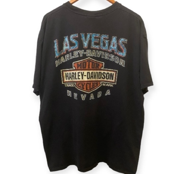 Harley-Davidson Las Vegas T Shirt Skulls 2015 Gambling Biker Motorcycle Mens 2XL - Picture 2 of 10